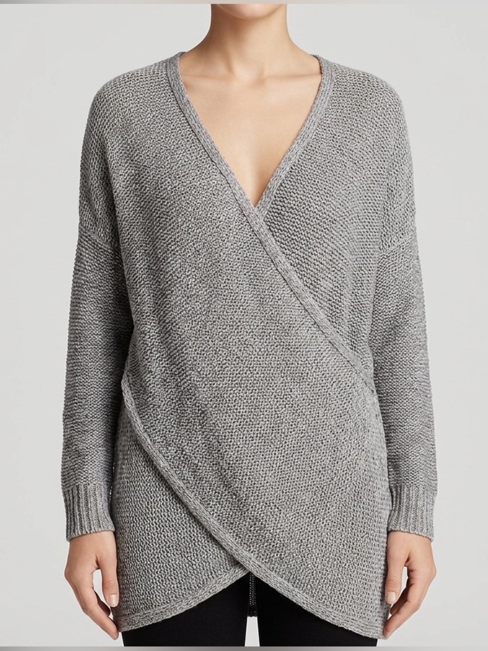 RD Style Gray V-Neck Sweater